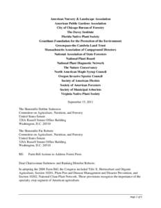 Biology / United States Senate Committee on Agriculture /  Nutrition and Forestry / Agriculture / Invasive species / Sudden oak death / Pest / Land use / Environment / Debbie Stabenow / Arborist