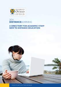 2O11 DISTANCELEARNING A DIRECTORY FOR ACADEMIC STAFF NEW TO DISTANCE EDUCATION  YOUR PLACE IN THE WORLD