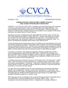 Microsoft Word - CVCA Q3 2011 Buyout Press Release Final.DOC