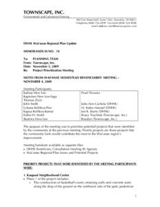 Microsoft Word - Memo#10_11.5.09_Waianae Beneficiaries Meeting#3.doc