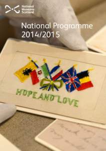 National Programme Cover: Embroidered postcard from the Next of Kin First World War national travelling exhibitionCredit: Ian Jacobs
