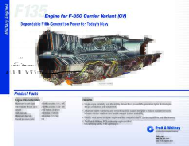 Military Engines  F135 Engine for F-35C Carrier Variant (CV)