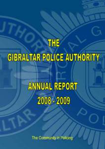 Report on the Policing Plan 2008 – 2009 The Community in Policing