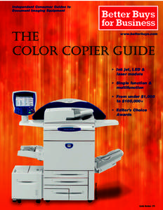 Independent Consumer Guides to Document Imaging Equipment The Color Copier Guide