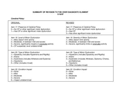 Microsoft Word - Summary of Diagnostic Changes _2_.doc