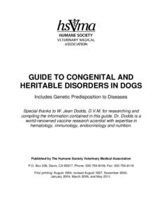 Microsoft Word - HSVMA Congenital and Heritable Disorders Guide Aug 2012