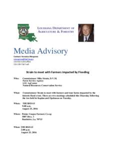 Media Advisory Contact: Veronica Mosgroveofficecell