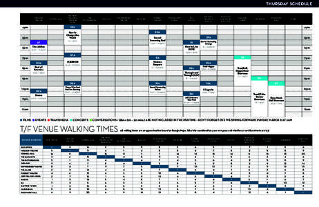 Thursday Schedule MISSOURI THEATRE CORNELL HALL