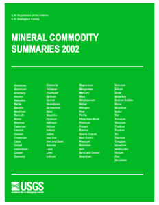 Mineral Commodity Summaries 2002