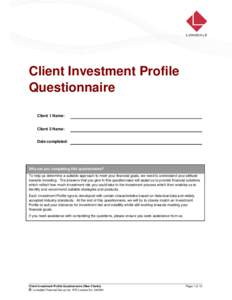 Microsoft Word - Client Investment Profile Questionnaire _new__Aug 09.doc
