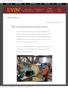 Livin’ Magazine » Blog Archive » The Vermont Woodworking School