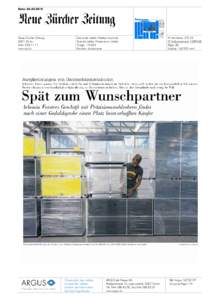 Date: [removed]Neue Zürcher Zeitung 8021 Zürich[removed]www.nzz.ch
