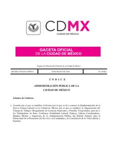 Órgano de Difusión del Gobierno de la Ciudad de México DÉCIMA NOVENA ÉPOCA 10 DE MAYO DENo. 68 Bis