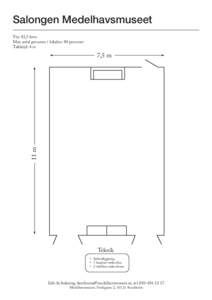 Salongen Medelhavsmuseet 7,5 m 11 m  Yta: 82,5 kvm
