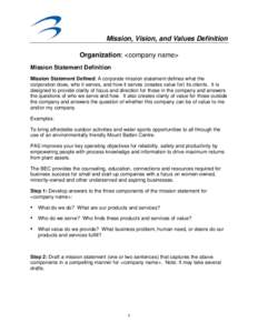 Microsoft Word - BEC Mission Vision and Values Template.doc