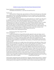 Southern Campaign American Revolution Pension Statements & Rosters Pension Application of Zachariah Bowles S39201 Transcribed and annotated by C. Leon Harris. Revised 20 Dec[removed]Virginia to wit, This day [30 Mar 1819] 