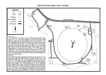 THE CHANNON DISK GOLF COURSE LEGEND Tee Target  7A