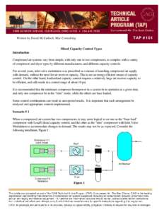 Written by David McCulloch, Mac Consulting  TAP #101 Mixed Capacity Control Types Introduction