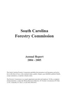 South Carolina   Forestry Commission Annual Report