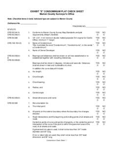 Microsoft Word - CondoChecksheet.doc