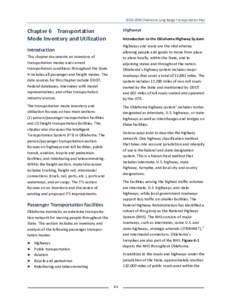 2010–2035 Oklahoma Long Range Transportation Plan  Chapter 6 Transportation Mode Inventory and Utilization  Highways