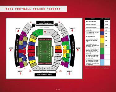 2015 FOOTBALL SEASON TICKETS SECTION AREA  *DONATION