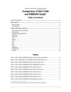 Stanisław Gasik, PhD, [removed]  Comparison of ISO 21500