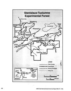 STANISLAUS-TUOLUMNE Experimental Forest  Obtaining adequate reproduction of sugar pine (Pinus lambertiana Dougl.) by natural seeding and planting was stressed by seedtree cuttings and small clearcuttings. Several plant