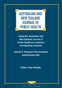 Australian and New Zealand Journal of Public Health Using the Australian and New Zealand Journal of