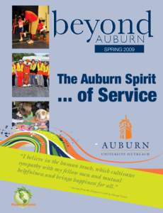 SPRING[removed]The Auburn Spirit ... of Service UNIVERSITY OUTREACH