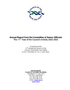 Annual Report to the CSO on the activities of the