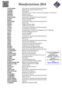 Microsoft Word - Liste manifs 2014