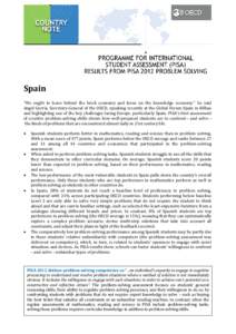 Problem solving / Iowa Tests of Educational Development / Creativity / Skill / Education / Educational psychology / Programme for International Student Assessment