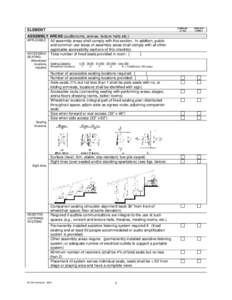 COMPLIES (or NA) ELEMENT ASSEMBLY AREAS (auditoriums, arenas, lecture halls etc.) APPLICABLE All assembly areas shall comply with this section. In addition, public