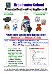 Textile Recycling Event - Friends of Broadwater School