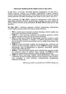 Jednorazowe odszkodowanie dla rolników wyższe od 1 lipca 2014 r. 29 maja 2014 r. w dz. U poz. 703 zostało ogłoszone rozporządzenie z 19 maja 2014 r. Ministra Rolnictwa i Rozwoju Wsi zmieniające rozporządzenie w sp