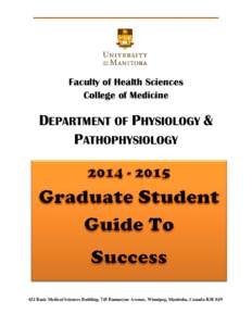 Faculty of Health Sciences College of Medicine DEPARTMENT OF PHYSIOLOGY & PATHOPHYSIOLOGY