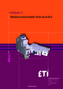 ETIMAT 11  New! Miniature circuit breaker 10 kA up to 63 A