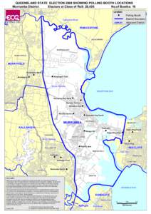 QUEENSLAND STATE ELECTION 2009 SHOWING POLLING BOOTH LOCATIONS Murrumba District Electors at Close of Roll: 28,426 No.of Booths: 18 LEGEND