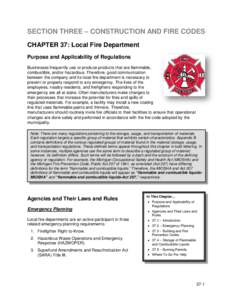 Fire prevention / Fire protection / Dangerous goods / HAZWOPER / Fire safety / Emergency Planning and Community Right-to-Know Act / Flammability / Firefighter / Fire marshal / Safety / Security / Occupational safety and health