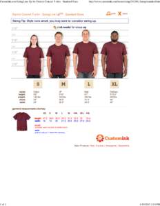 CustomInk.com Sizing Line-Up for District Concert T-shirt - Standard Sizes