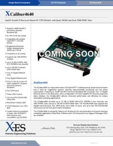 Single Board Computers  6U VPX Modules XCalibur4640