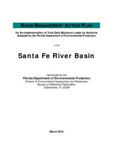 BASIN MANAGEMENT ACTION PLAN for the Implementation of Total Daily Maximum Loads for Nutrients Adopted by the Florida Department of Environmental Protection in the