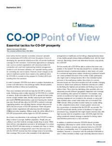 September[removed]Best Practices for Pension Administration CO-OP Point of View Essential tactics for CO-OP prosperity