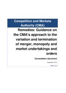 Competition and Markets Authority (CMA)