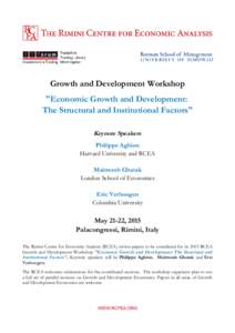 Growth and Development Workshop 