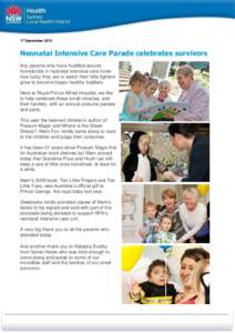 Neonatal Intensive Care Parade celebrates survivors