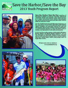 Save the Harbor/Save the Bay 2013 Youth Program Report