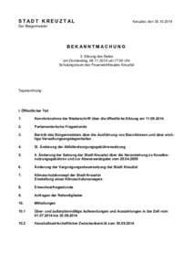 STADT KREUZTAL  Kreuztal, denDer Bürgermeister