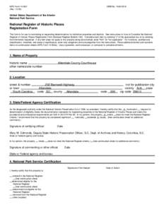 NATIONAL REGISTER FORMS TEMPLATE